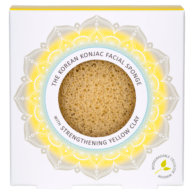 The Mandala Yellow Clay Face Sponge