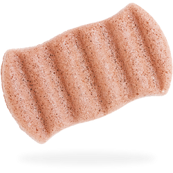 Konjac 6 Wave Body Sponge With French Pink Clay