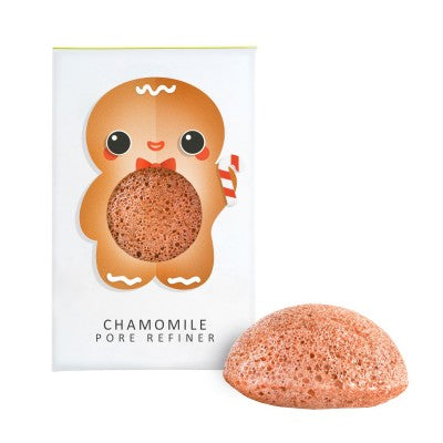 Konjac Mini Pore Refiner Gingerbread Man With Chamomile