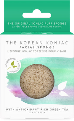 Konjac Premium Facial Puff Sponge With Green Tea