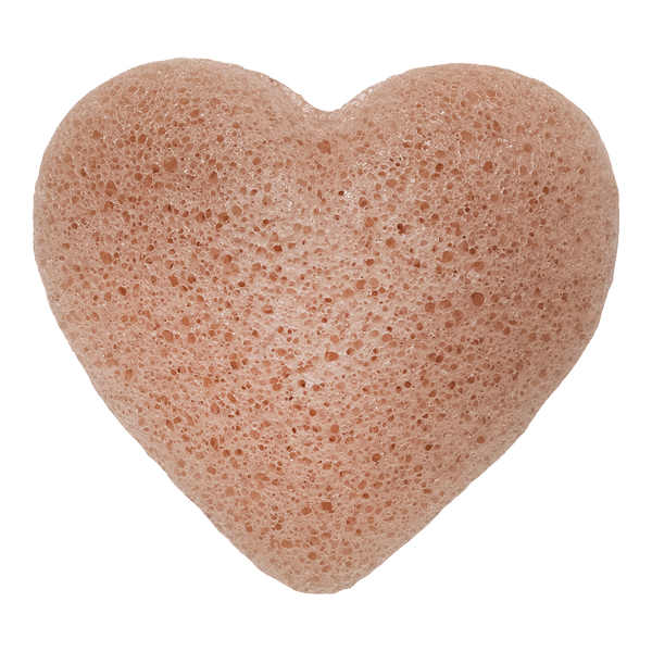 Heart-shaped sponge, close up stock photo