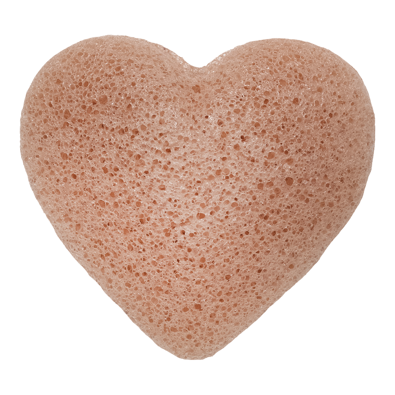 Konjac Heart Sponge With French Pink Clay