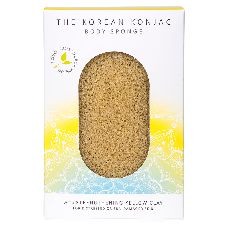 Manella Sponge The Mandala Yellow Clay Body Sponge – The Konjac Sponge Co