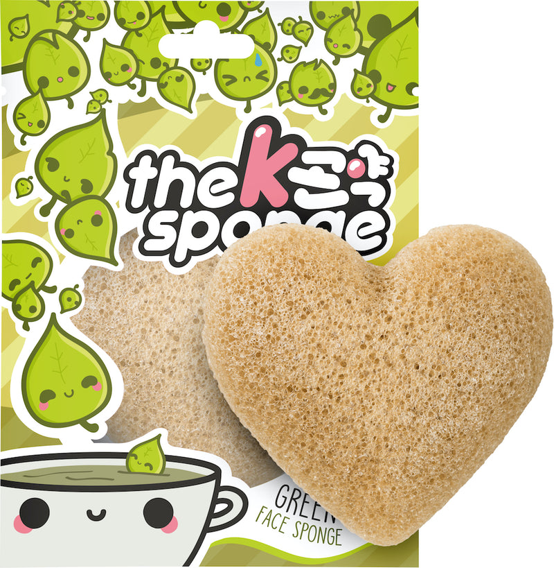The K Sponge Green Tea and Konjac Heart