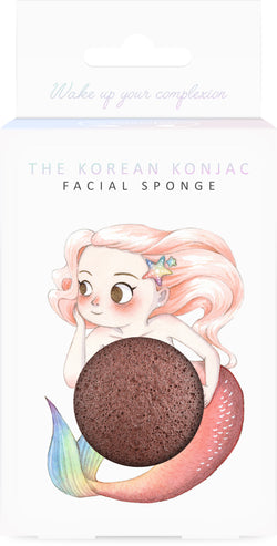 Mythical Mermaid Konjac Face Sponge & Hook French Red Clay